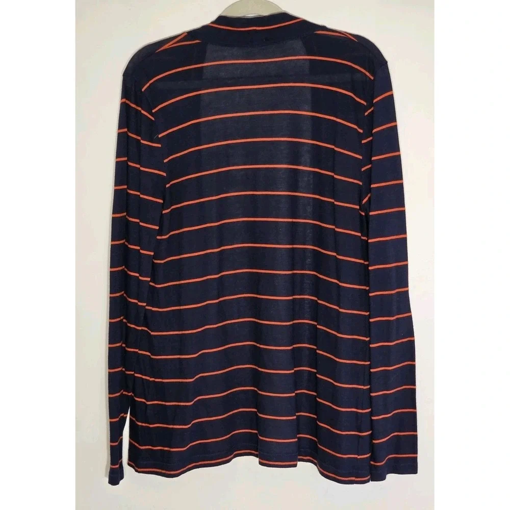 Women's XL Cardigan J.Crew Office Light Weight Navy Stripe Classic Style